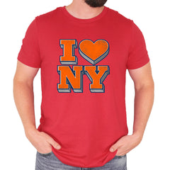 New York City Pride Heart Mens T-shirt Red