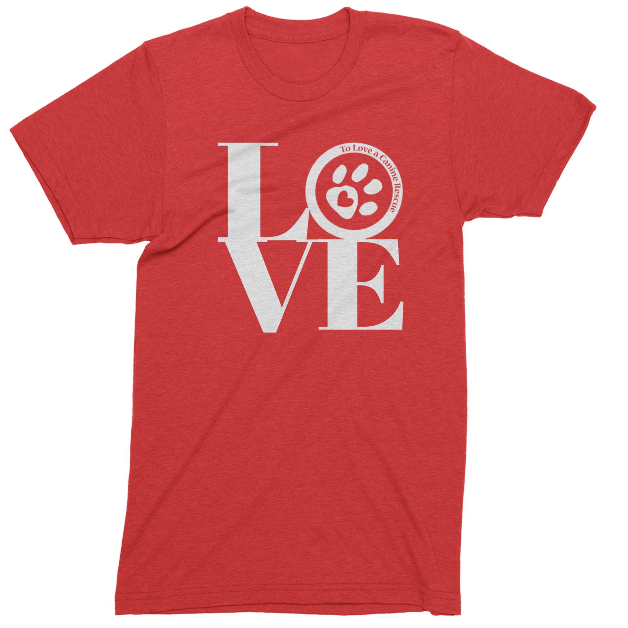 TLC LOVE Dog Rescue Mens T-shirt Red