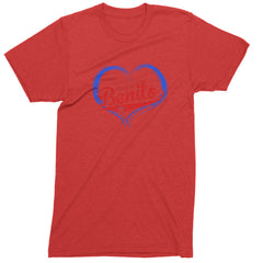 Benito Heart Puerto Rico Mens T-shirt Red