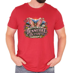 Forever Our Tennessee Butterfly Dolly Mens T-shirt Red