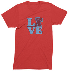 Love Philly Liberty Bell Mens T-shirt Red