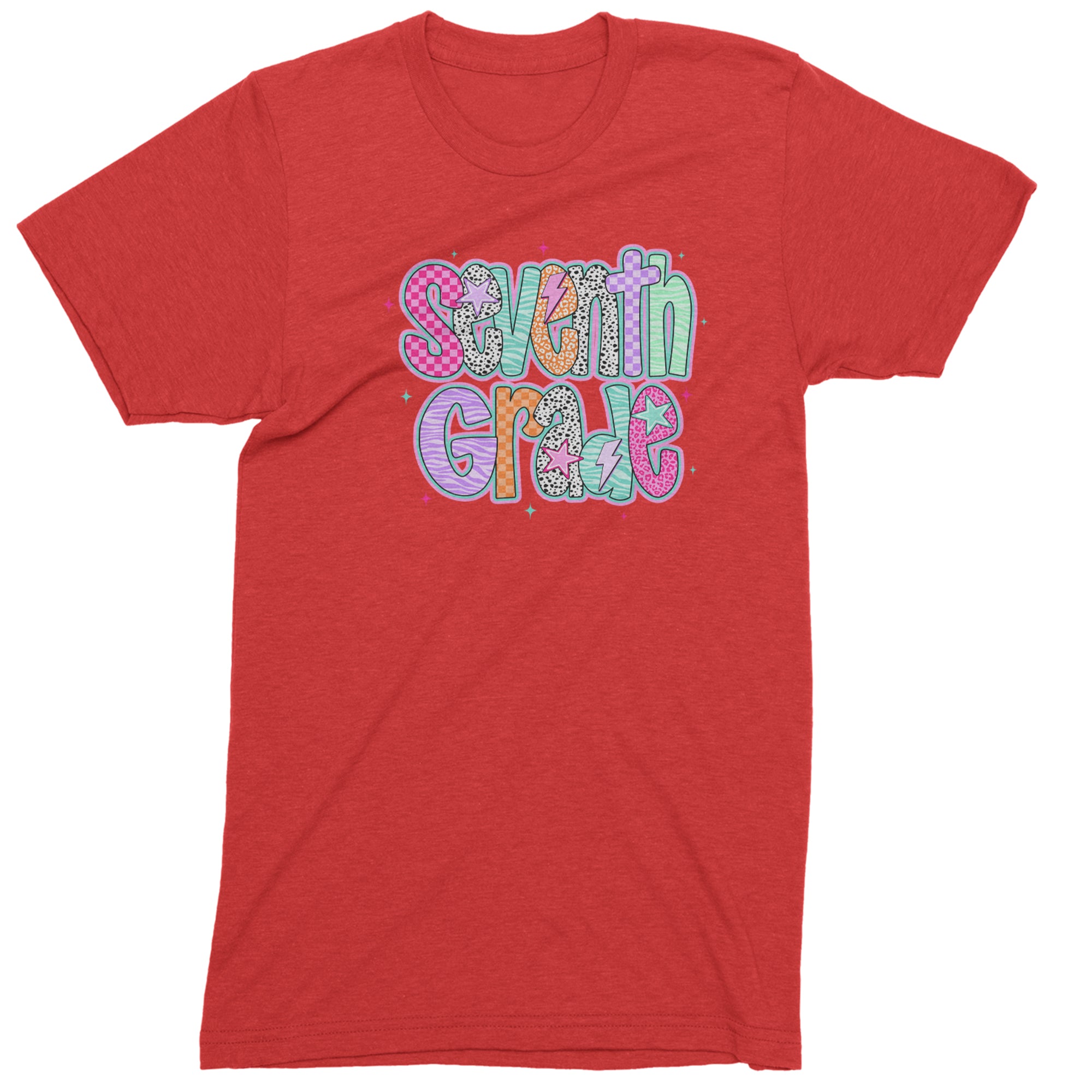 Seventh Grade Swagger Colorful Back to School Men's T-shirt Red