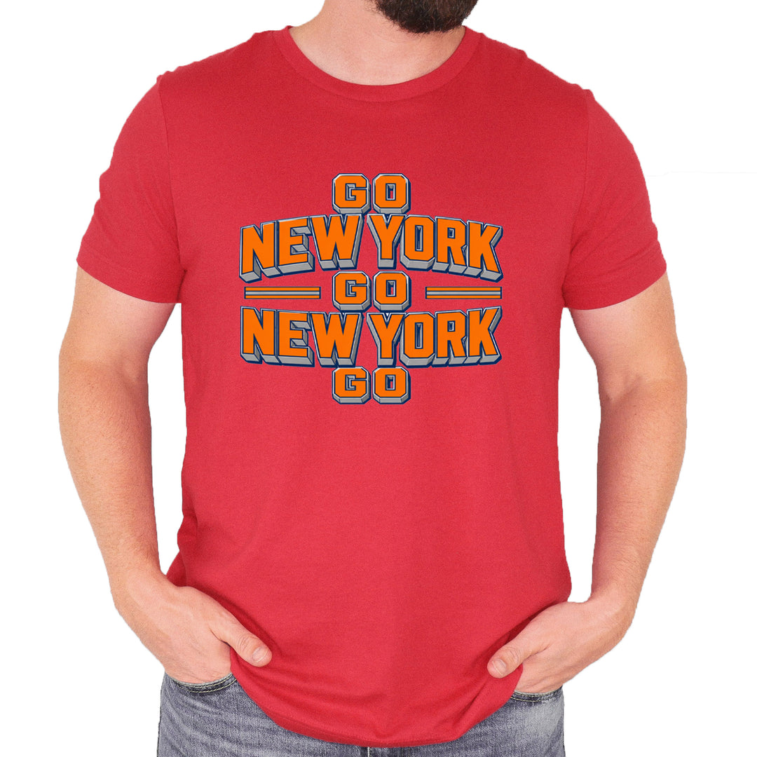 Go New York Go Basketball Mens T-shirt Red