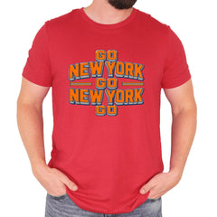 Go New York Go Basketball Mens T-shirt Red