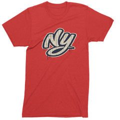 NYC New York City Grunge Street Mens T-shirt Red