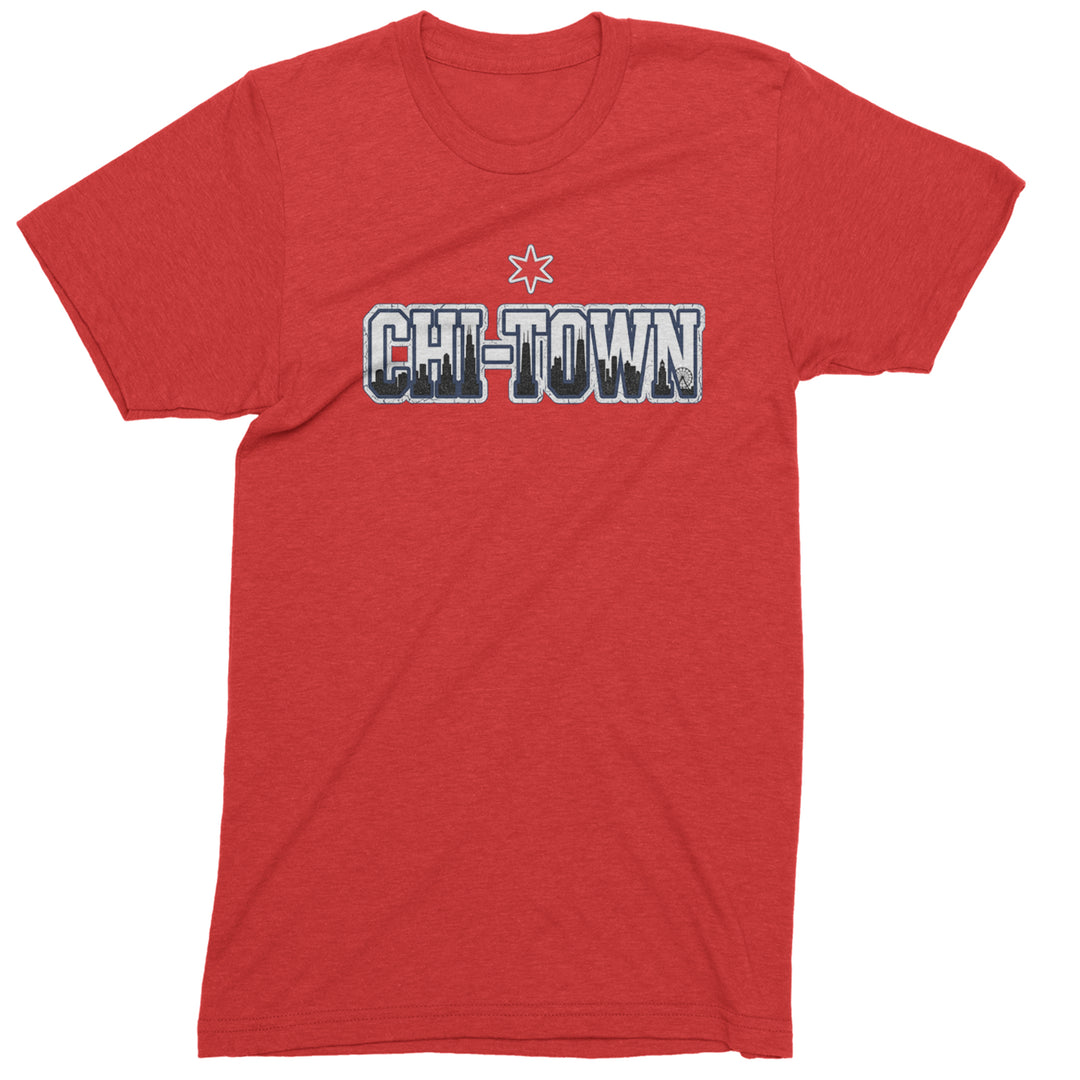 Chicago Chi-Town City Pride Mens T-shirt Red