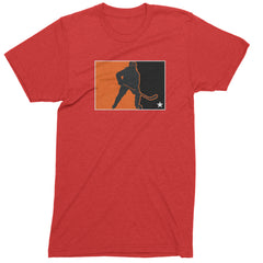 Hockey Enforcer Retro Vintage Mens T-shirt Red
