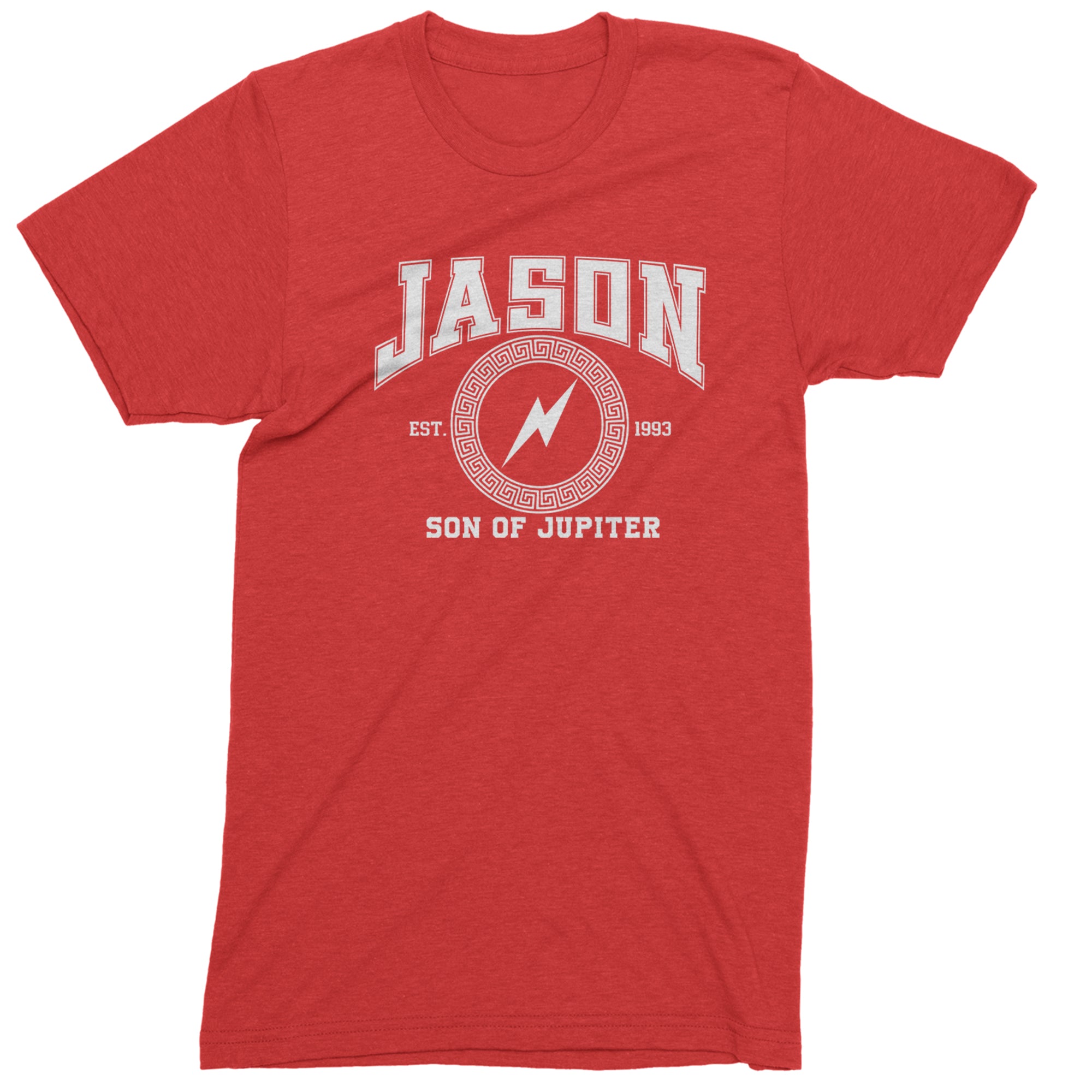 Jason Son of Jupiter Storm Bringer Mens T-shirt Red