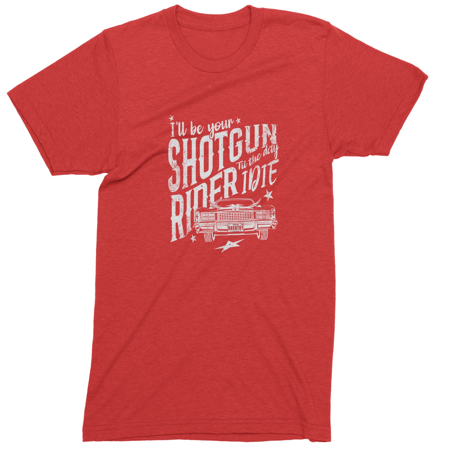 I'll Be Your Shotgun Rider, Till The Day I Die Mens T-shirt Red