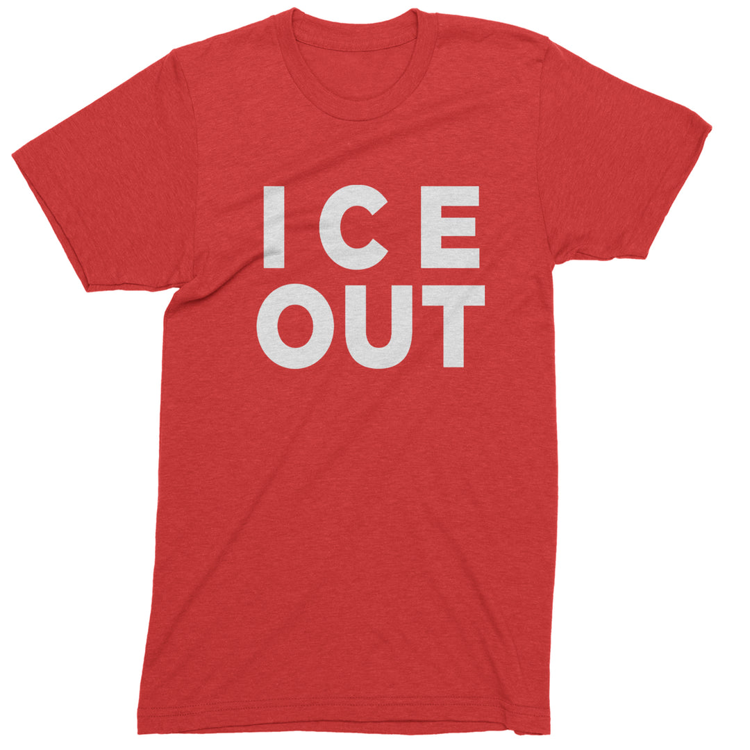 Ice Out Protest Mens T-shirt Red