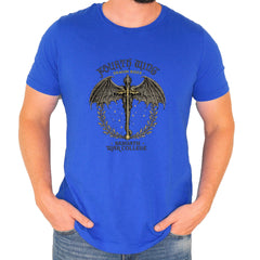 Fourth Wing Dragon Rider Vintage Basgiath War College Mens T-shirt Royal Blue