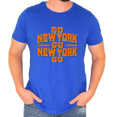 Go New York Go Basketball Mens T-shirt Royal Blue