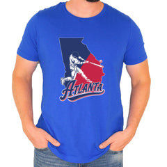 Atlanta Georgia Batter Up Mens T-shirt Royal Blue