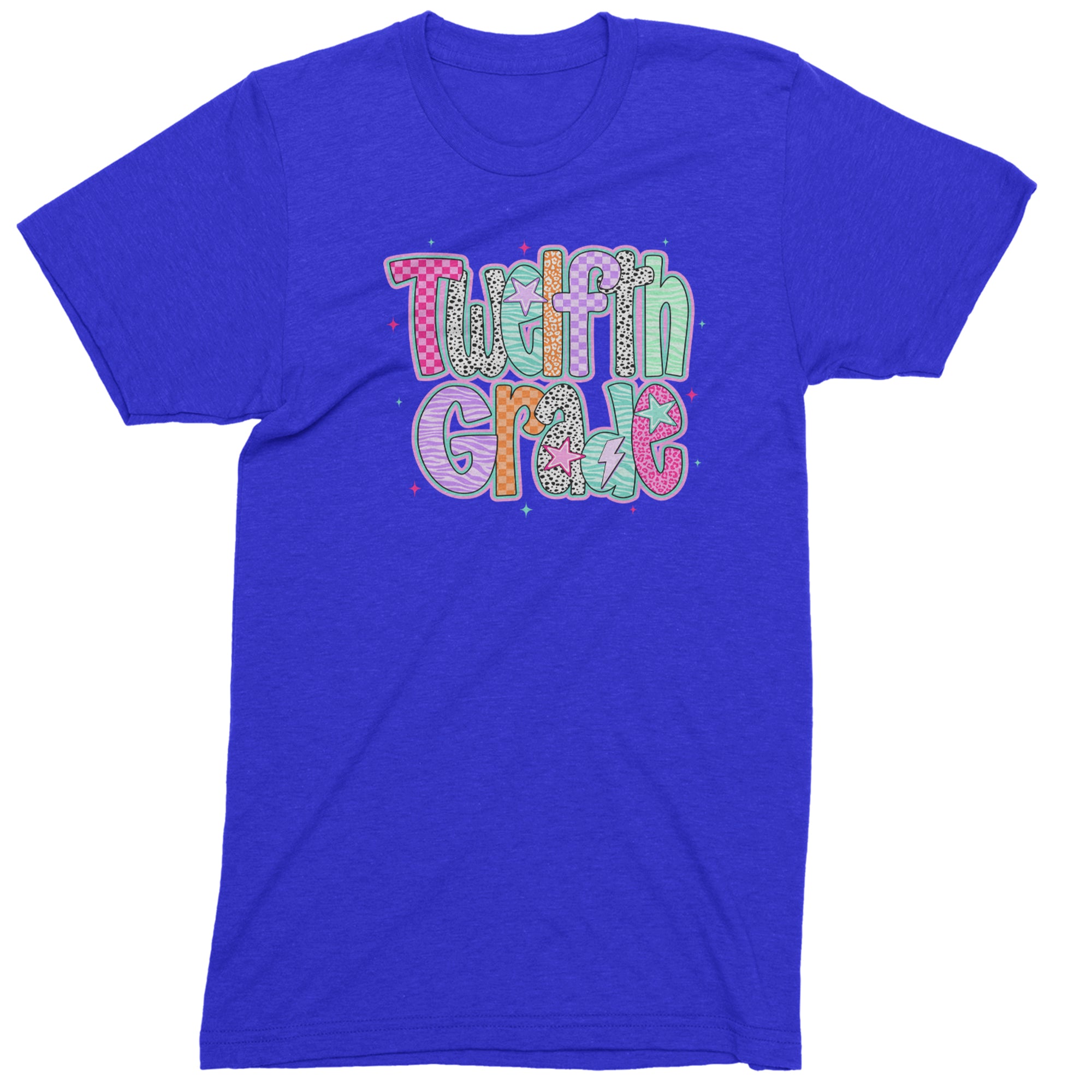 Senior Year Colorful Back to School Men's T-shirt Royal Blue