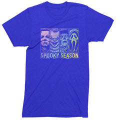 Spooky Season Horror Icons Halloween Mens T-shirt Royal Blue