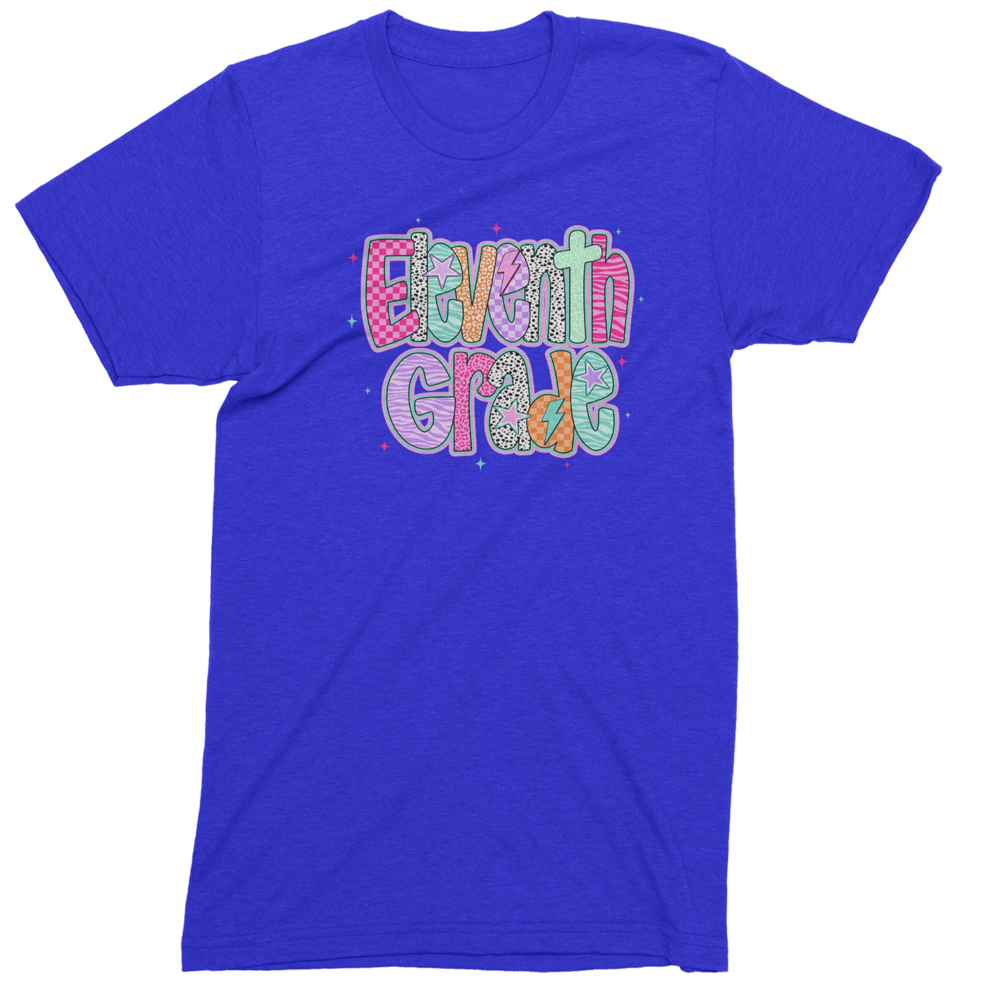 Eleventh Grade Extra Colorful Back to School Men's T-shirt Royal Blue