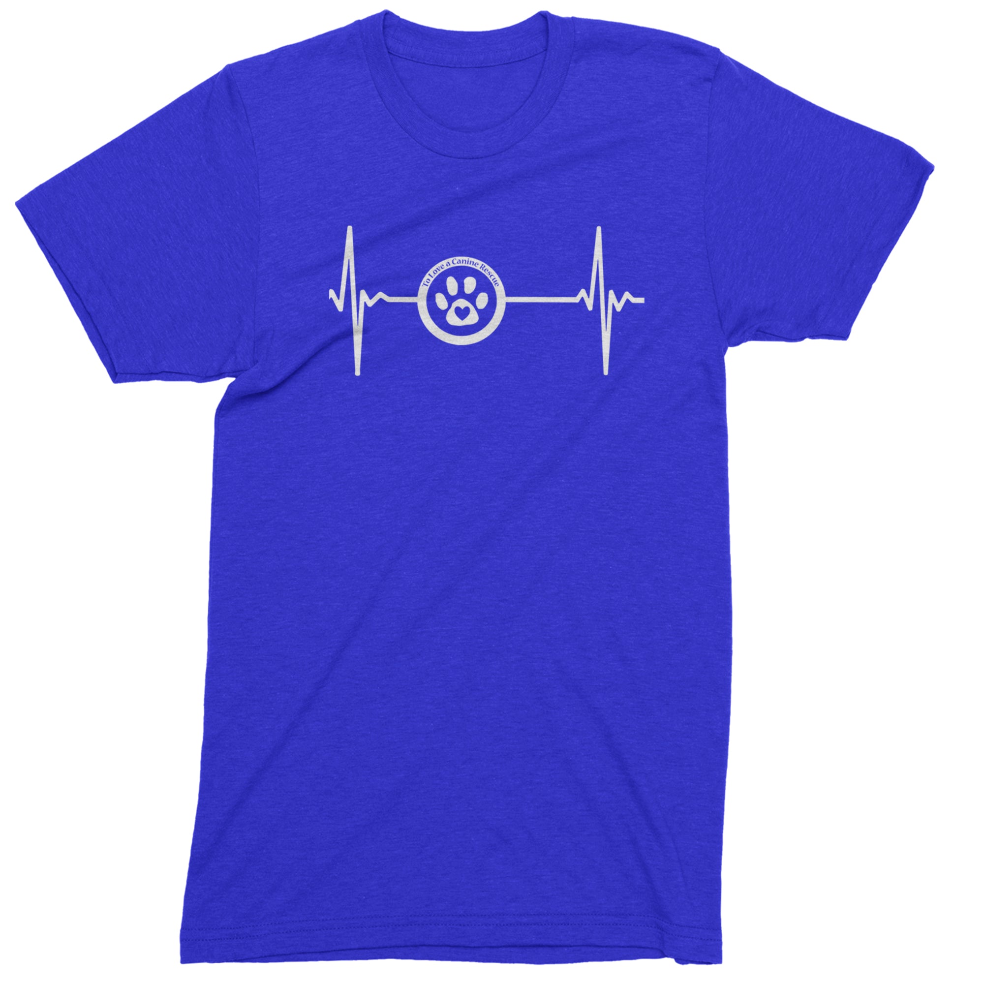 TLC Rescue Heartbeat Mens T-shirt Royal Blue