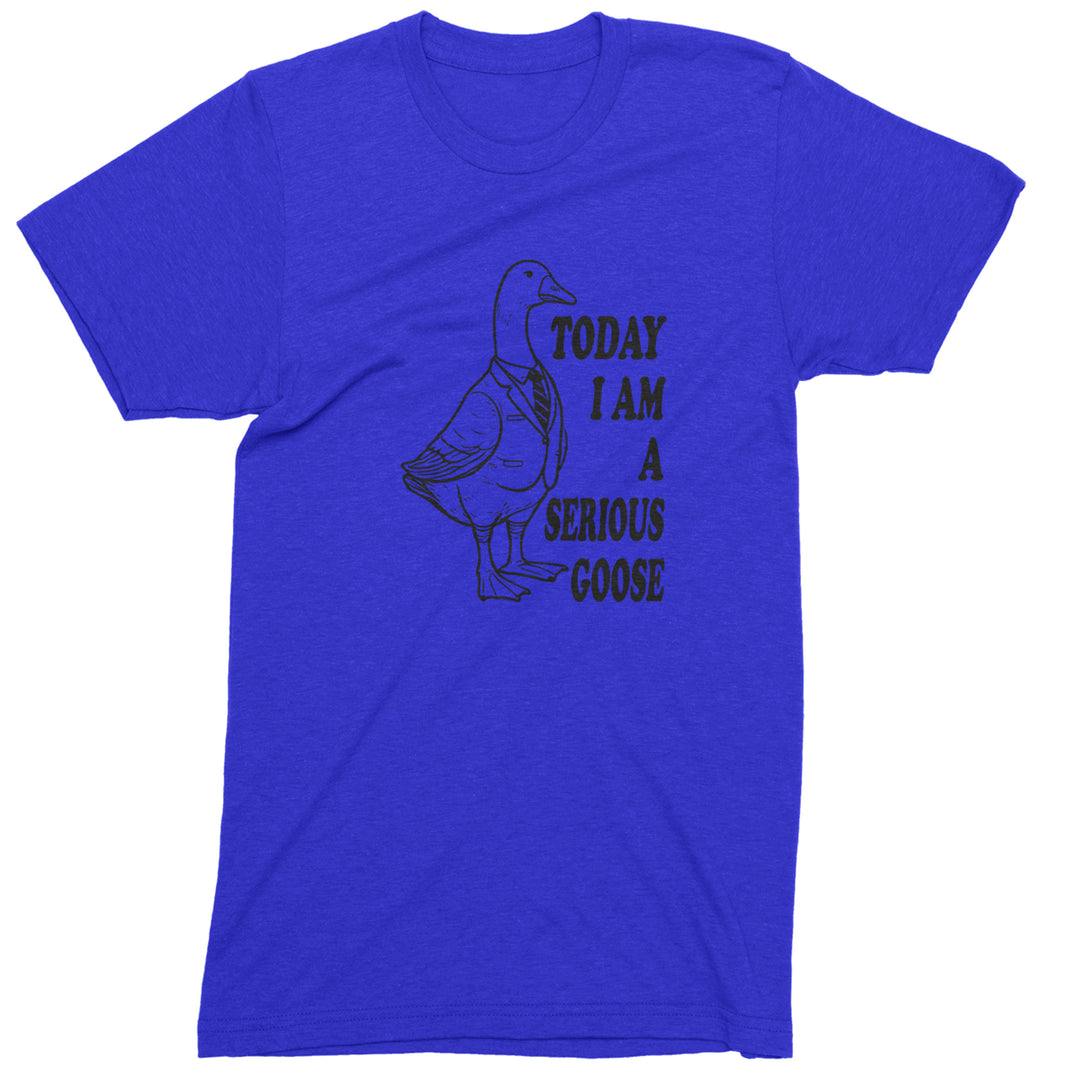 Today I Am A Serious Goose Mens T-shirt Royal Blue