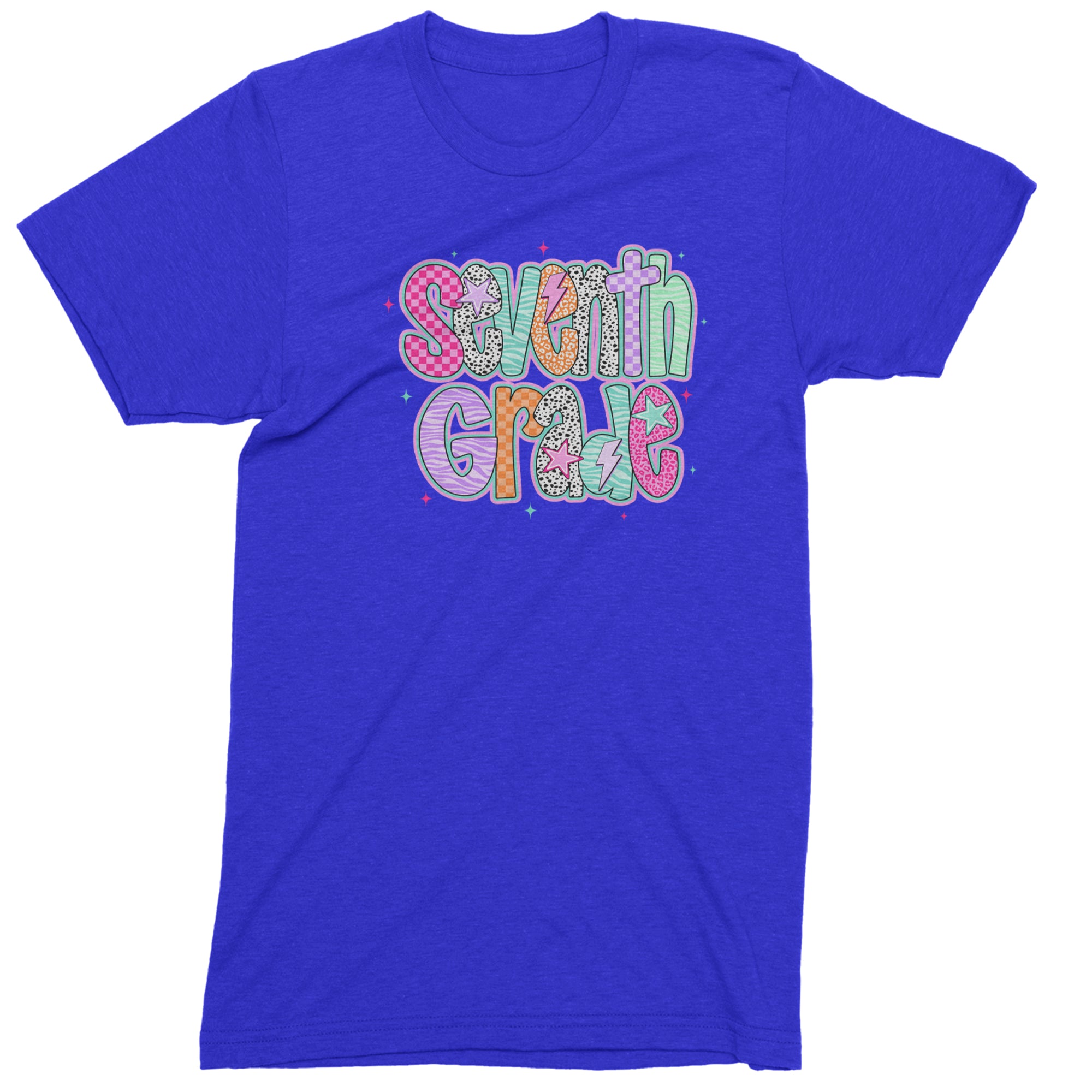 Seventh Grade Swagger Colorful Back to School Men's T-shirt Royal Blue