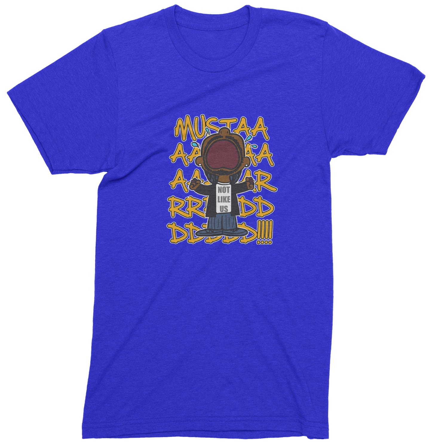 MUSTARD! Not Like Us Tv Off Men's T-shirt Royal Blue