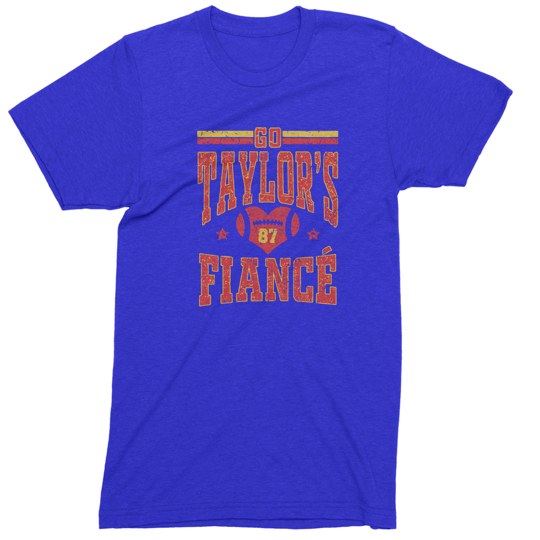 Go Taylor's Fiancé Engagement Game Day Mens T-shirt Royal Blue