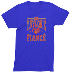 Go Taylor's Fiancé Engagement Game Day Mens T-shirt Royal Blue