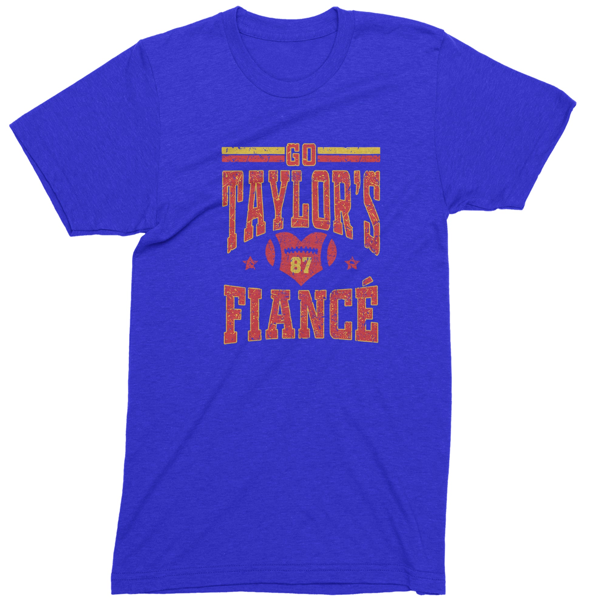 Go Taylor's Fiancé Engagement Game Day Mens T-shirt Royal Blue