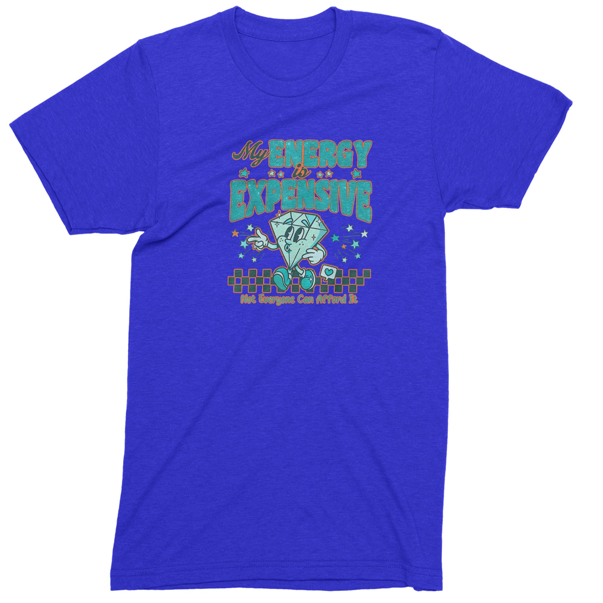 Diamond My Energy Is Expensive Mens T-shirt Royal Blue