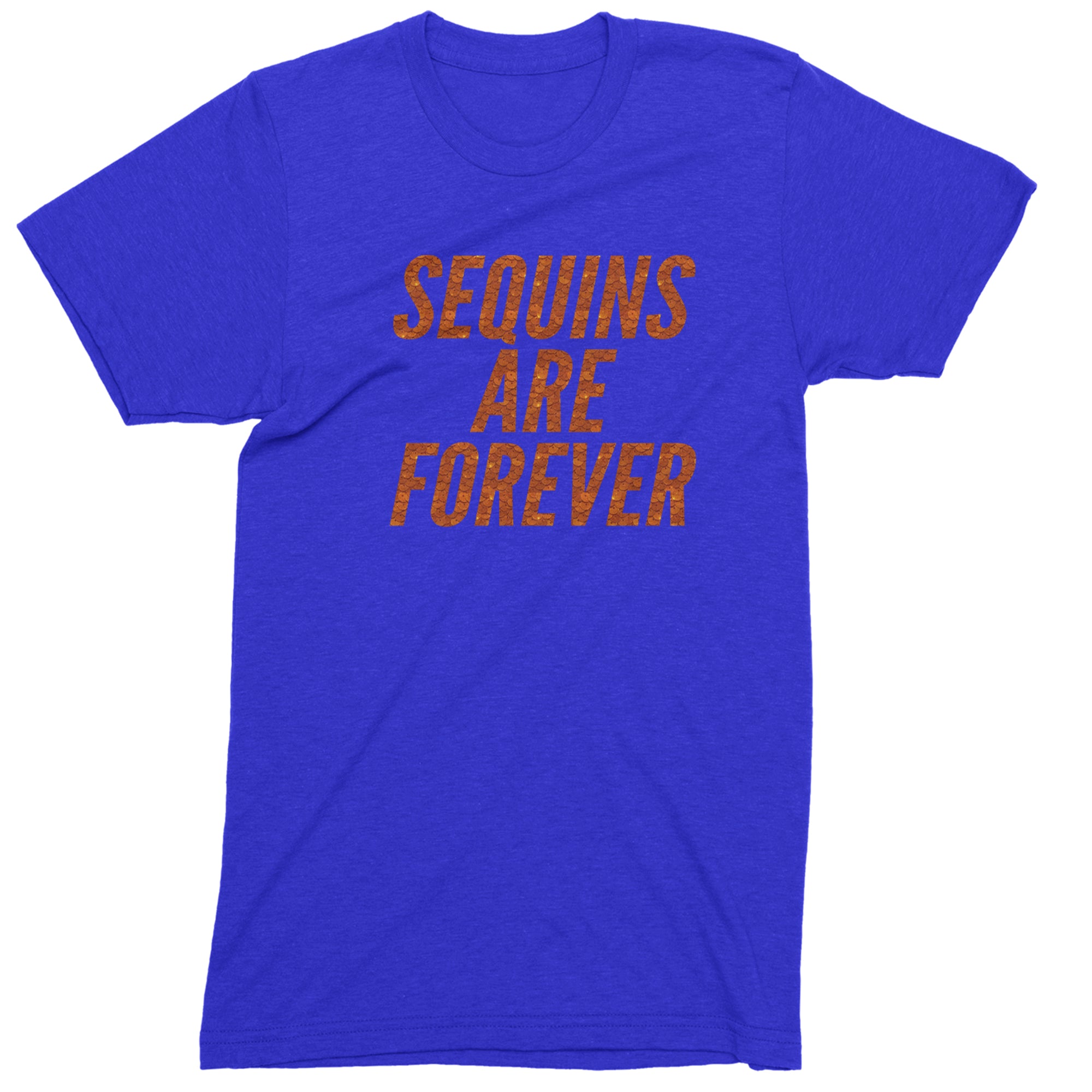 Sequins Are Forever Retro Glam Mens T-shirt Royal Blue