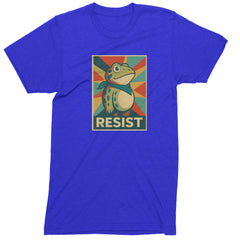 Resist Portland Protest Frog Mens T-shirt Royal Blue