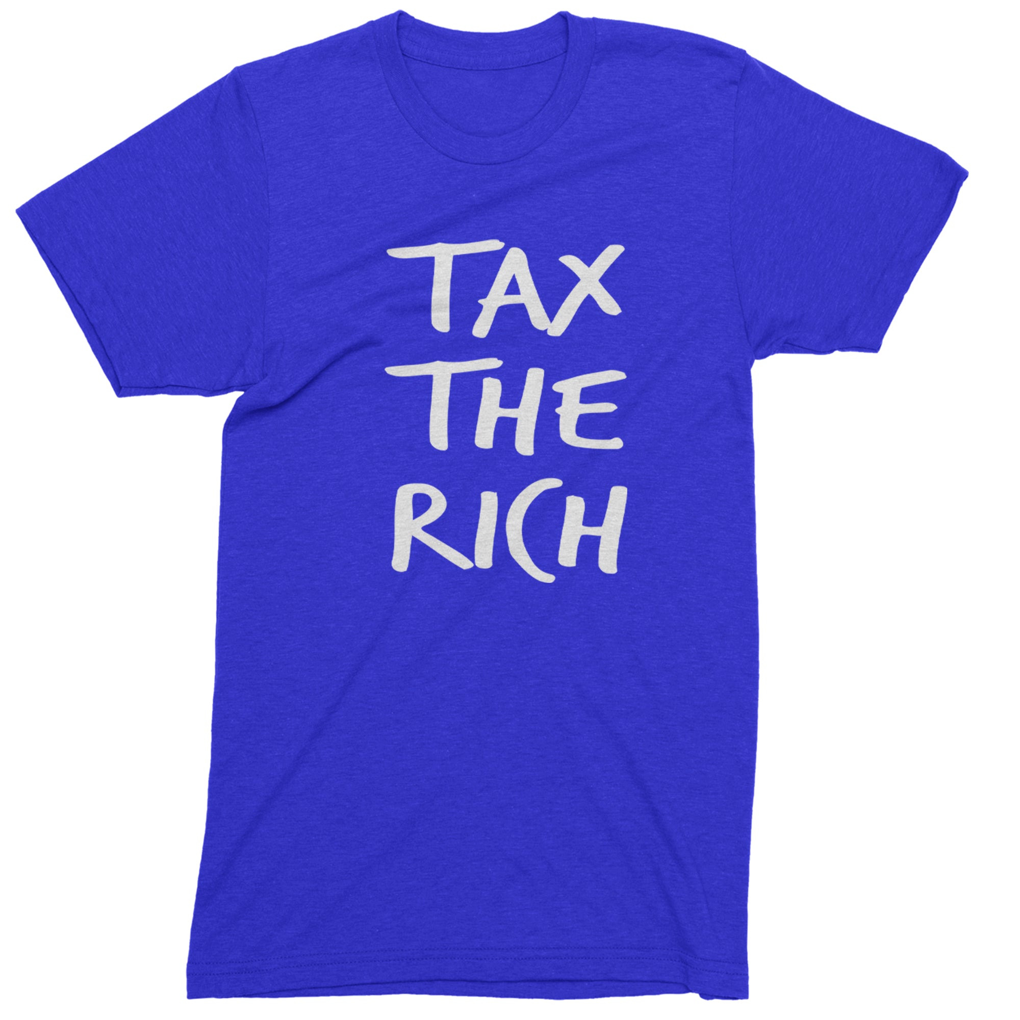 Tax the Rich Protest Wealth Inequality Mens T-shirt Royal Blue