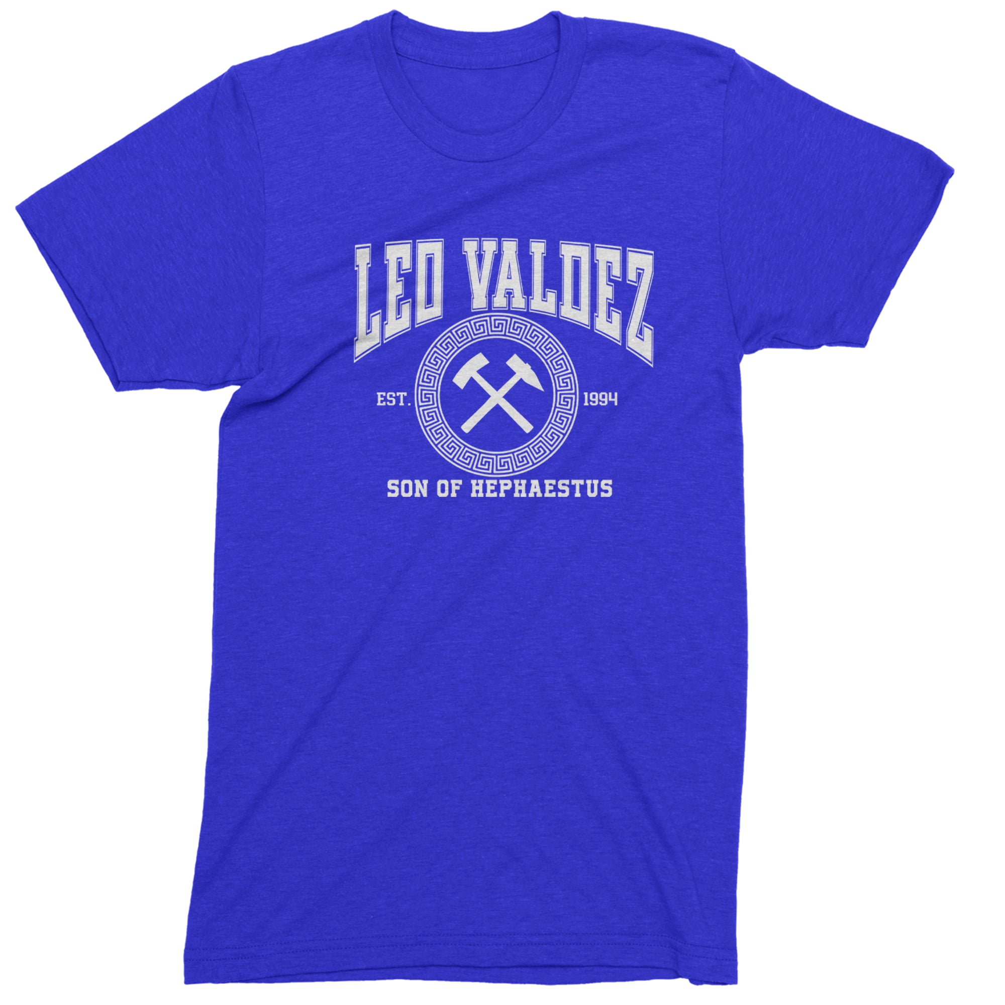 Leo Valdez Son of Hephaestus Forge Master Mens T-shirt Royal Blue