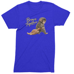 Punch Brave Together Stuffed Animal Mens T-shirt Royal Blue