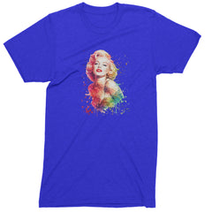 Mrs. Monroe Watercolors Bombshell Mens T-shirt Royal Blue