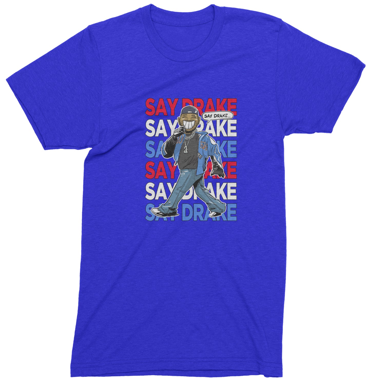 Say Drake Smiling Meme Mustard Men's T-shirt Royal Blue