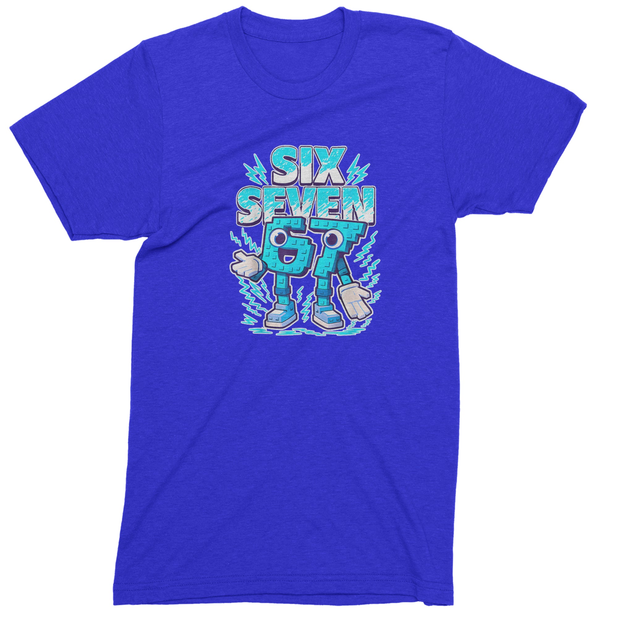 67 Brainrot Meme Slang Mens T-shirt Royal Blue