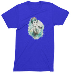 Mrs. Herpburn Iconic Watercolors Mens T-shirt Royal Blue