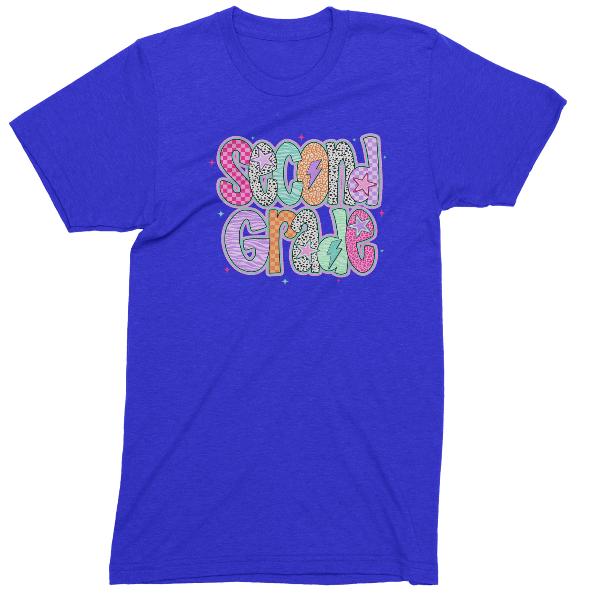 Second Grade Star Colorful Back to School Men's T-shirt Royal Blue