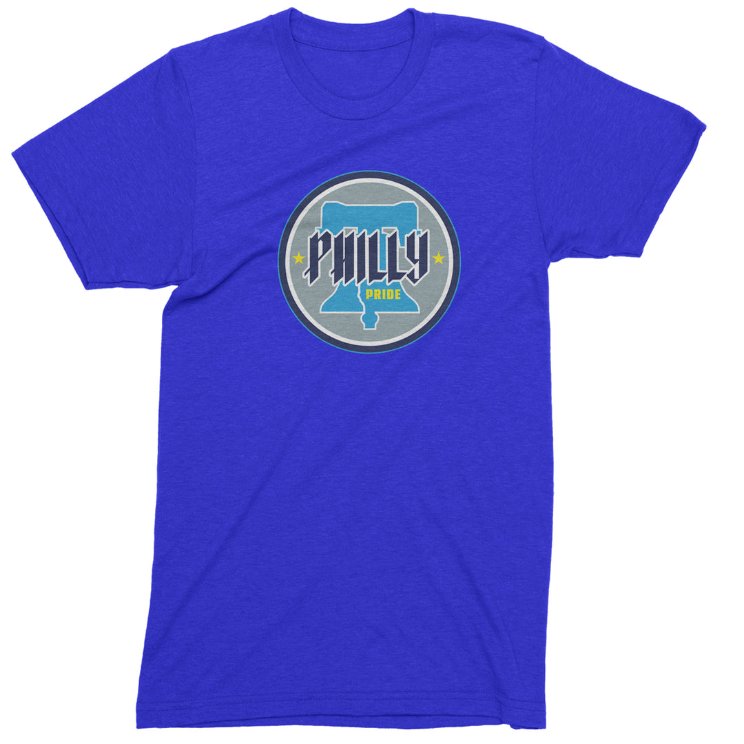 Philly Pride Liberty Bell Mens T-shirt Royal Blue