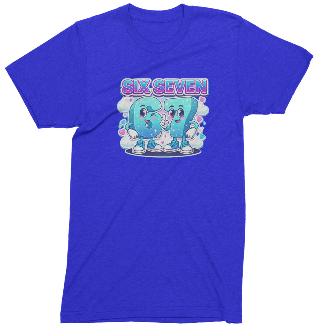 67 Six Seven Meme Kawaii Cloud Mens T-shirt Royal Blue