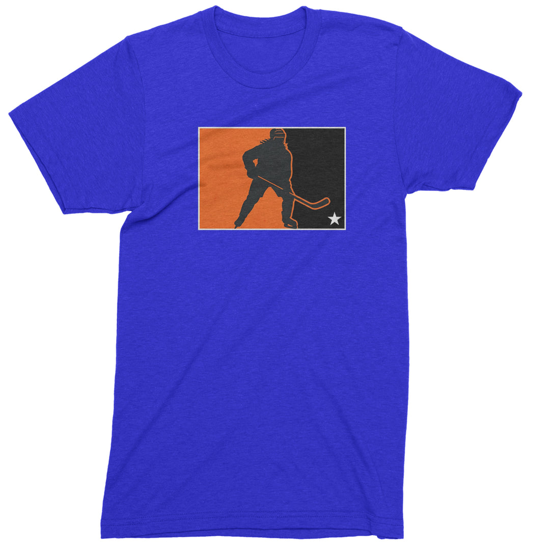 Hockey Enforcer Retro Vintage Mens T-shirt Royal Blue