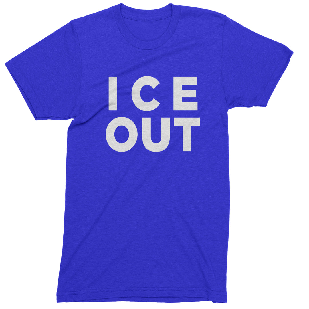 Ice Out Protest Mens T-shirt Royal Blue