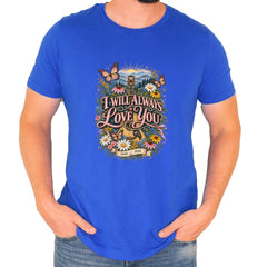 I Will Always Love You Dolly Mens T-shirt Royal Blue