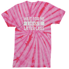 Wait For Me I Have Little Legs Funny Mens T-shirt Tie-Dye Spider Pink