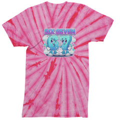 67 Six Seven Meme Kawaii Cloud Mens T-shirt Tie-Dye Spider Pink