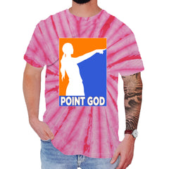 Point God Cunningham Basketball Pointing Meme  Mens T-shirt Tie-Dye Spider Pink