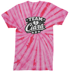 Team Ciara Scamanda Broken Heart Mens T-shirt Tie-Dye Spider Pink