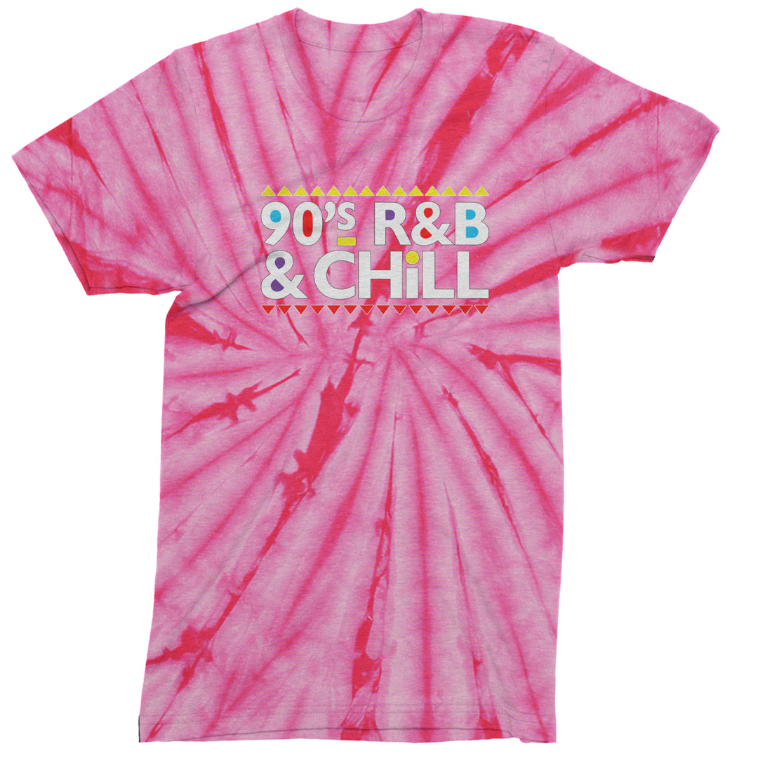 90s R&amp;B and Chill Retro Throwback Mens T-shirt Tie-Dye Spider Pink