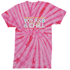 90s R&amp;B and Chill Retro Throwback Mens T-shirt Tie-Dye Spider Pink