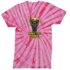 Hoist The Cone Pittsburgh Pride Mens T-shirt Tie-Dye Spider Pink